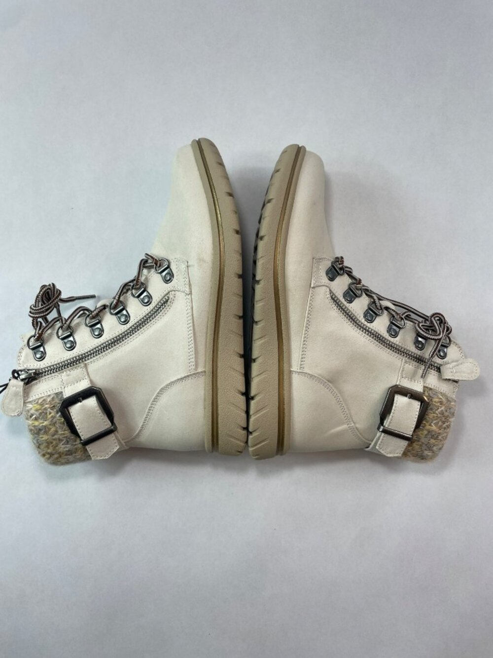 Cliffs by White Mountain Hearty Women's Combat boots White Sz 7M $65 DEFECT - Picture 7 of 12